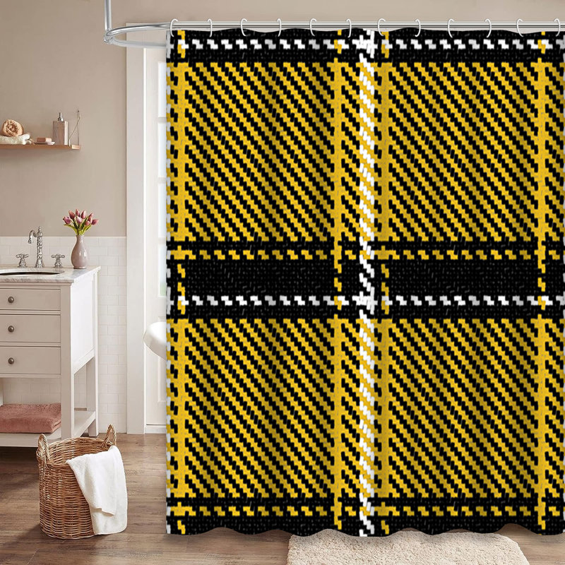 Rideau de douche avec 12 crochets Lumberjack, L 72 po x l 72 po