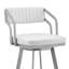 Tabouret de bar pivotant 26 po en similicuir et métal