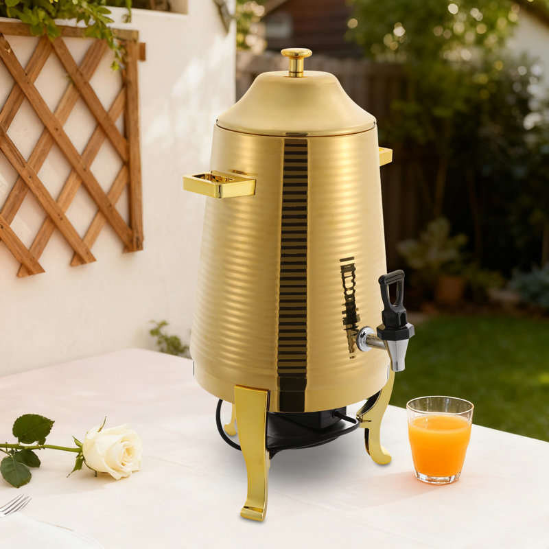 13L Stainless Steel Beverage Dispenser, Gold