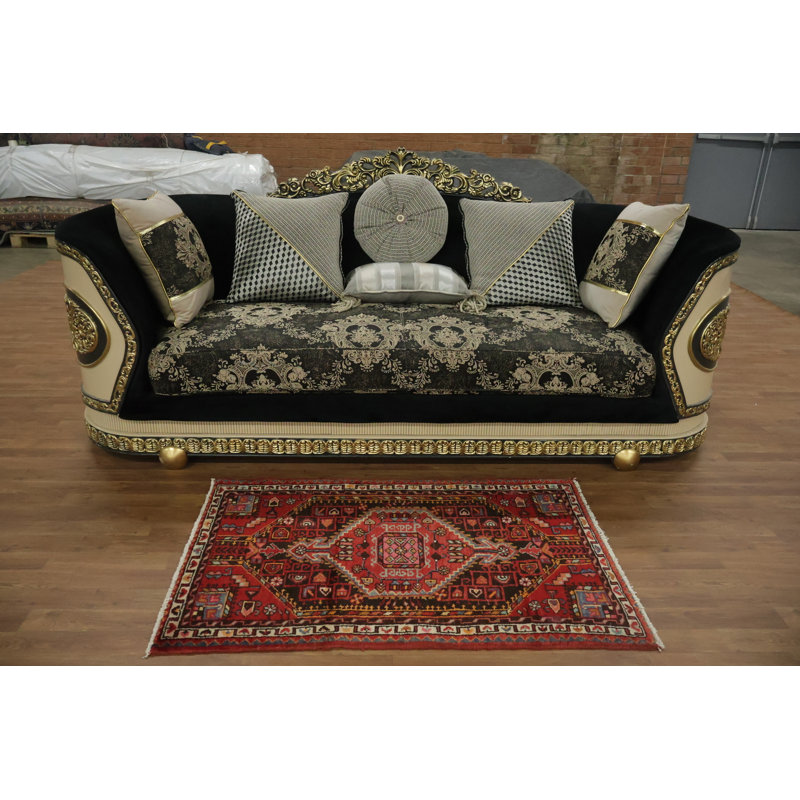 Tapis traditionnel d'inspiration rétro 3 x 4