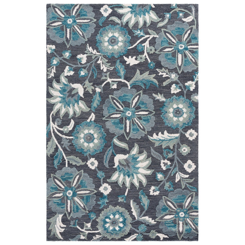 Tapis floral en laine touffeté à la main 0,8 po Joosten, Rectangle de 5 pi x 8 pi