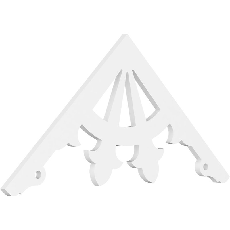Riley Architectural Grade PVC Gable, 22" H x 48" W x 1" D, 11/12