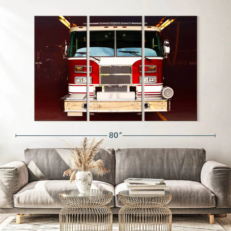 Mehar Fire Truck, 42" H x 65" W