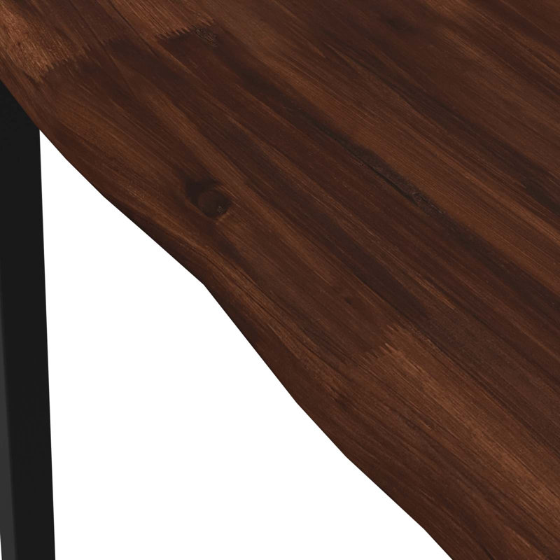 Acacia Dining Table, Dark Brown / Black, 75cm H x 70cm W x 70cm D