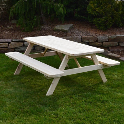 Table de pique-nique Keystone Amish Co., 5 pi, teinture cèdre