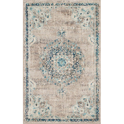 Tapis à motif oriental gris Pennylane