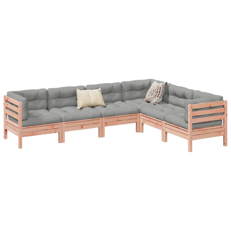 63.5cm Wide L-Shaped Patio Sofa with Cushions