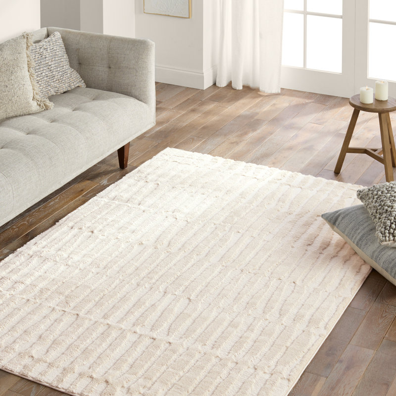 Tapis blanc / rayé Jaipur Living Terza, Rectangle 10 pi x 14 pi