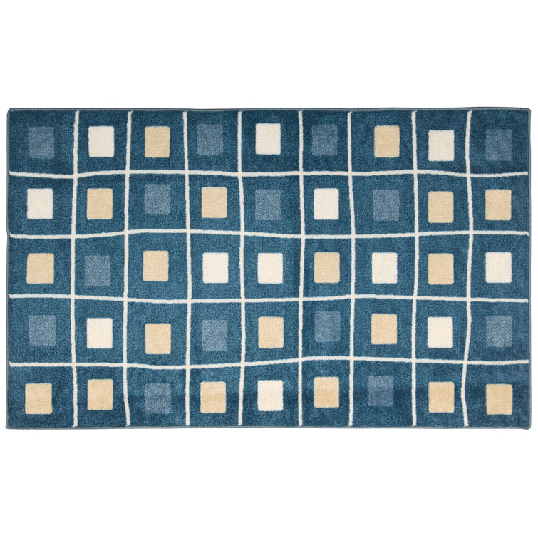 Tapis bleu Moody