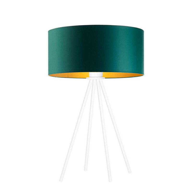 Orrville Metal Desk Lamp, Green, White