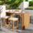 5 Pieces Outdoor Bar Set Included 1 Height Table & Four Stools With Cushions