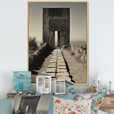 «Black and White Minimal Horizon Photo», reproduction d'art sur toile Prairie