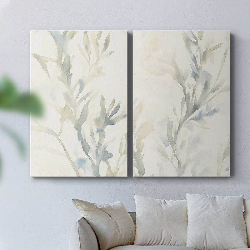 Série FLORAL DCxxxi - Toile tendue avec châssis de qualité supérieure - Prêt à être accroché