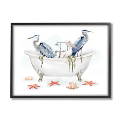 Highland dunes aigrettes dans une baignoire nautique, art giclée par Ziwei Li