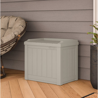 Suncast 22 Gallon Water Resistant Deck Box with Storage Seat by Suncast