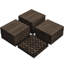 Carreaux de terrasse en bois d'acacia emboîtables pour l'intérieur et l'extérieur-108486381