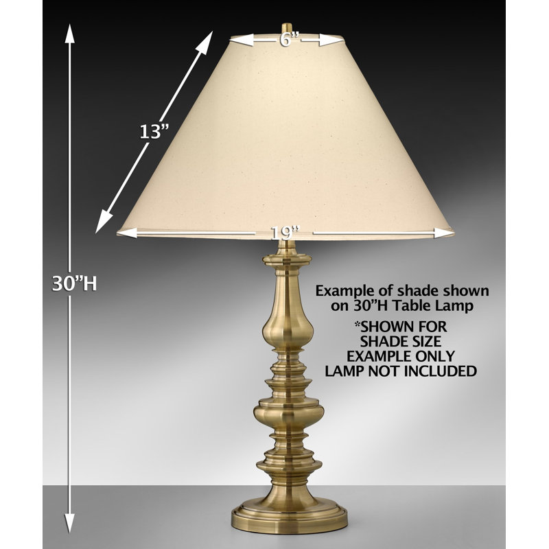 Abat-jour empire en tissu 13 po H beige