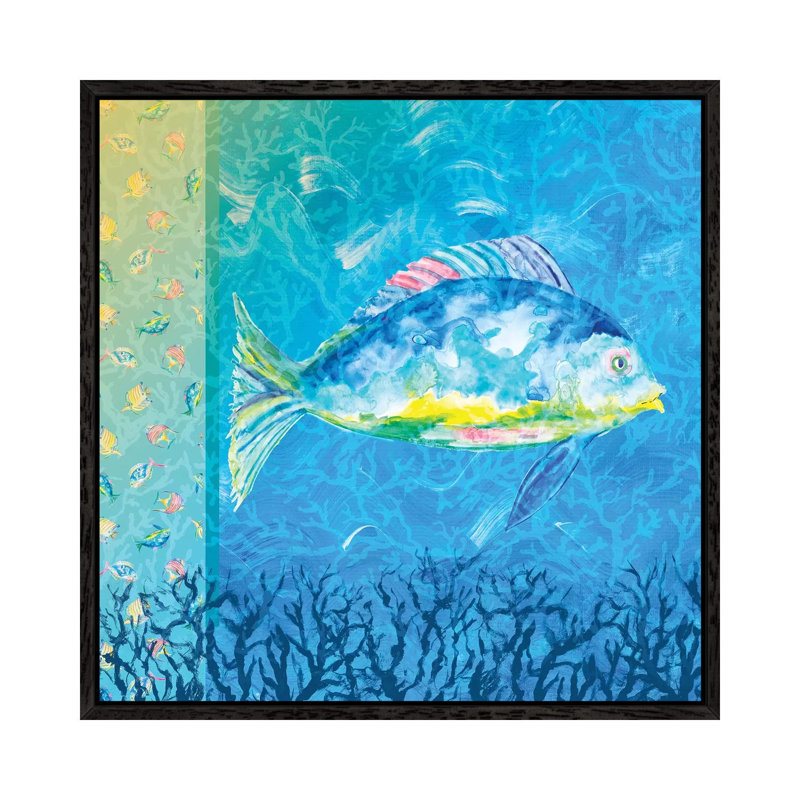 Under The Sea III by Julie Derice - Gallery-Wrapped Canvas Giclée on Canvas, 66.04 cm H x 66.04 cm W, Black Framed