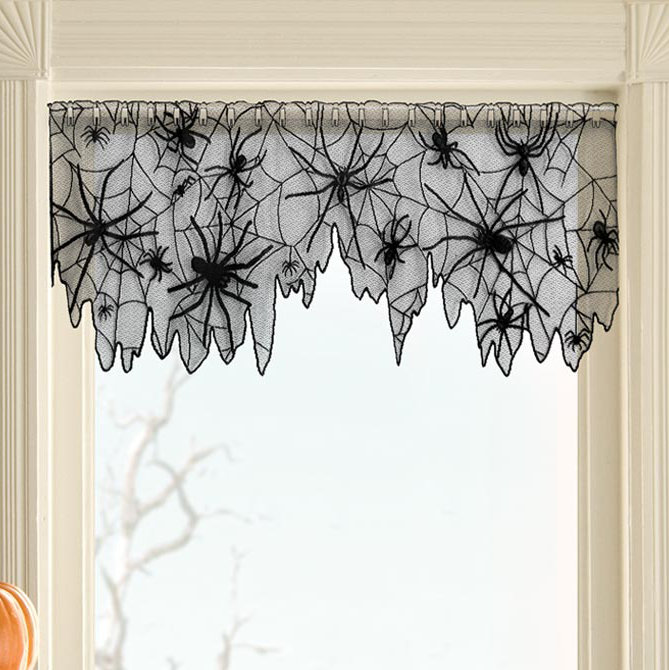 Creepy Crawly Floral Swag Window Valance