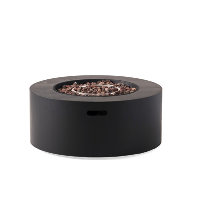 Wrought Studio™ 32" Iron Fire Pit, 40,000 , Dark Grey - No Assembly To Enjoy Required Immediately