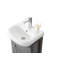 Mini-meuble-lavabo simple 18 po avec plateau en céramique Chrystan