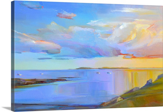 « summer cove », reproduction d’art de peinture, H 24 po x l 36 po x P 1,5 po, Toile