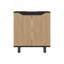 Armoire sous l'évier avec deux portes et tablettes de rangement intérieures, arrière découpé, 22 po de largeur, rangement de salle de bain moderne, noir, chêne naturel-795050755