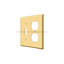 Deltana SWP4762CR003 Switch Plate, Single Switch/Double Outlet in PVD Polished Brass
