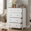 Commode 5 tiroirs, commode haute, commode de chambre H 36,7 po, rangement et armoire de rangement moderne, commode verticale pour chambre à coucher, garde-robe, couloir