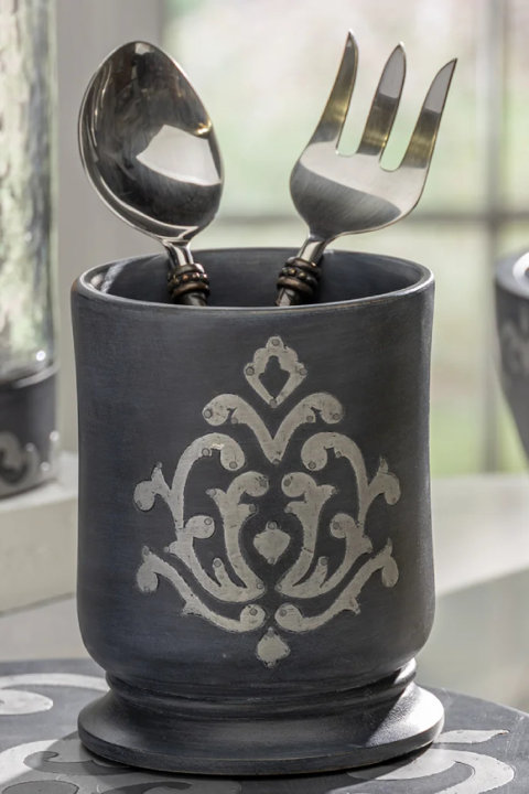 Utensil Crocks, Caddies, Chests and Spoo