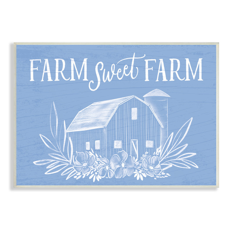 Sweet Sweet - floral bleu, Plaque murale, H 19 po x l 19 po x P 0,5 po