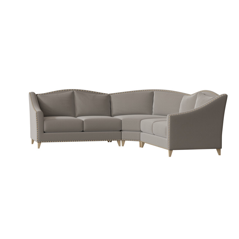 Canapé modulaire Carolina, Noyer, Naturel, Bleu dynamite