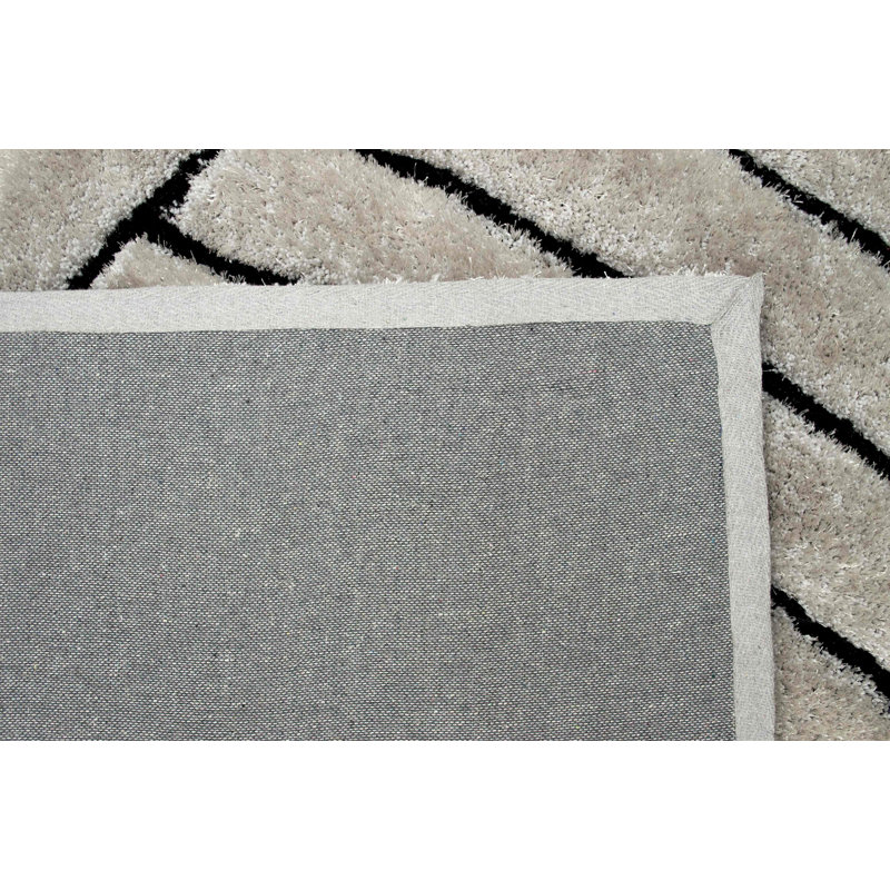 Tapis modernes en titane de 7,5 po x 10,4 po Handister Rugs 3-D-800, Rectangle 5 pi x 7 pi