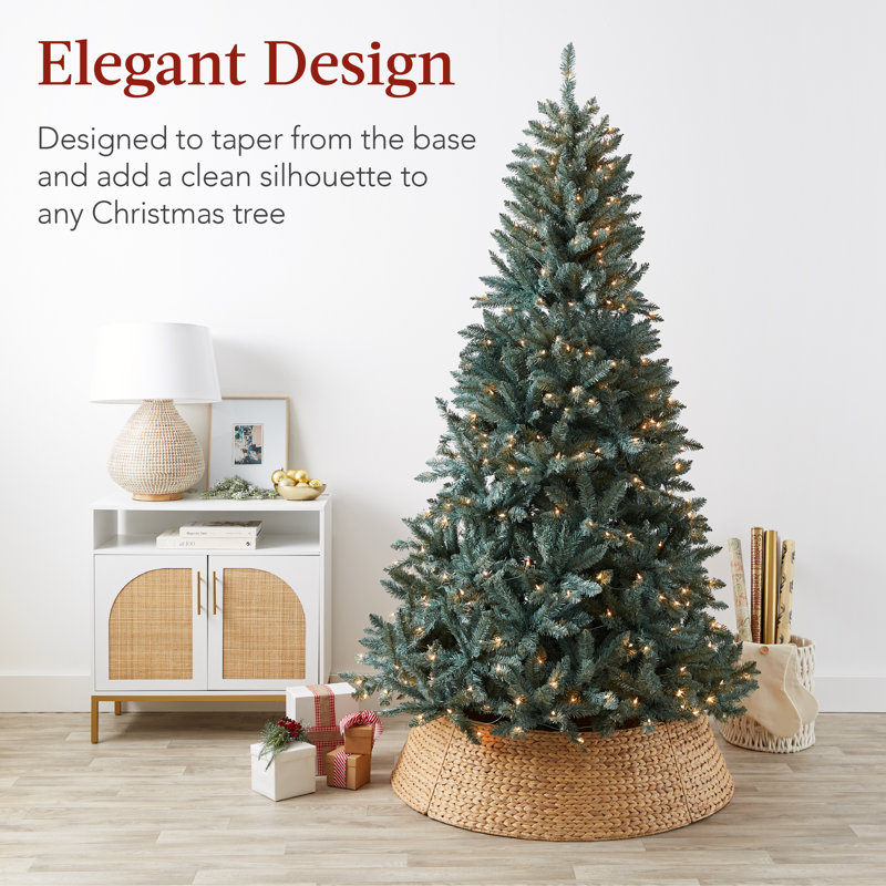 Natural Woven Hyacinth Christmas Tree Collar