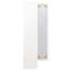 Étagère étroite de 170 cm (66,9 pouces) avec façade en verre et finition mélamine blanche