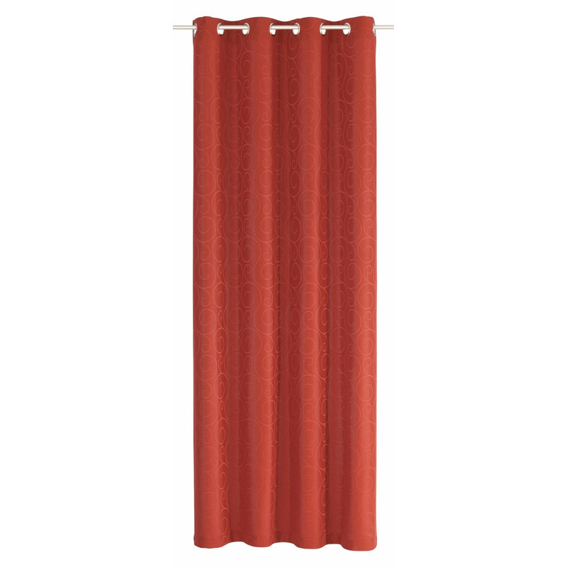 Coursey Room Darkening Curtain, Dark red, 175cm H x 132cm W