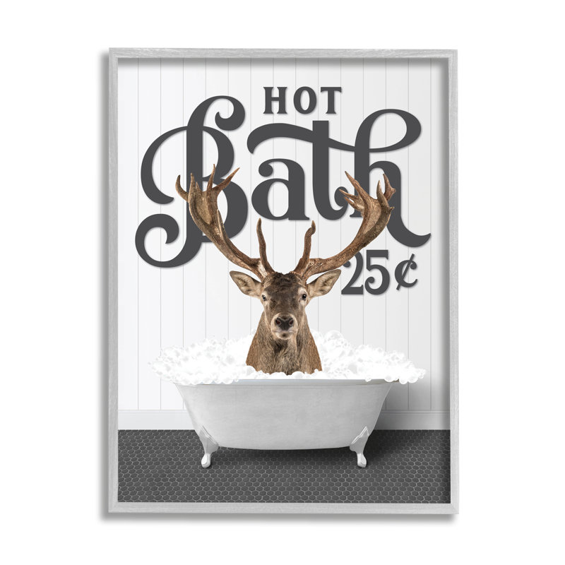 «Millwood Pines Vintage Hot Bath», art giclée encadrée par lettré et doublé, H 20 po x l 16 po x P 1,5 po