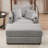 41.7" Modern Style With Storage Space, Movable , Soft Back Cushions And Two Ports For Living Room Relax 57.1"W Grey Hidden , Cup Holders, Phone Holder Thick Seat Cushion Home Relaxation-1364082451