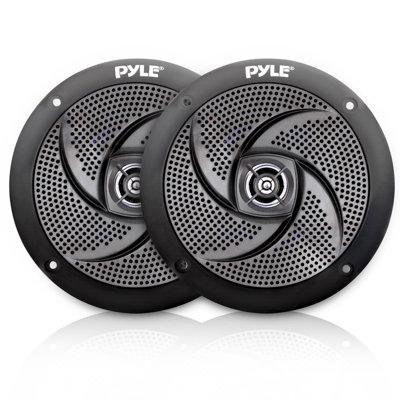 Pyle Marine Speakers - 5.25 Inch Low Profile Slim Style Waterproof Wakeboard Tower And Weather Resistant Outdoor Audio Stereo Sound System With 180 Watt Power - 1 Pair In White (Plmrs5B)
