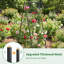 Ensemble de 2 treillis de concombre pliable à structure en A, support de plantes d'extérieur en acier enduit de PVC antirouille pour lits surélevés, haricots, tomates, plantes grimpantes-133408918-133408917