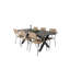 Jayce 6 - Person Acacia Solid Wood Dining Set