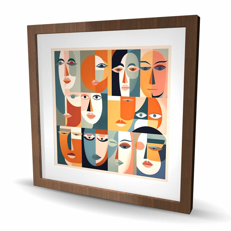 «Judgemental Gaze - Woman Minimalist», reproduction encadrée, H 24 po x l 24 po