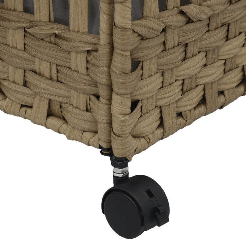  Panier à linge avec roulettes, Brun, H 23,6 po x l 26 po x P 13,8 po