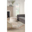 Tapis oriental oriental en polyester tissé à la machine crème / ivoire-1574304058