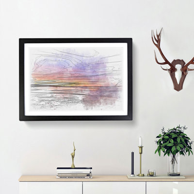Sydney Beach Sketch - Picture Frame Graphic Art Print