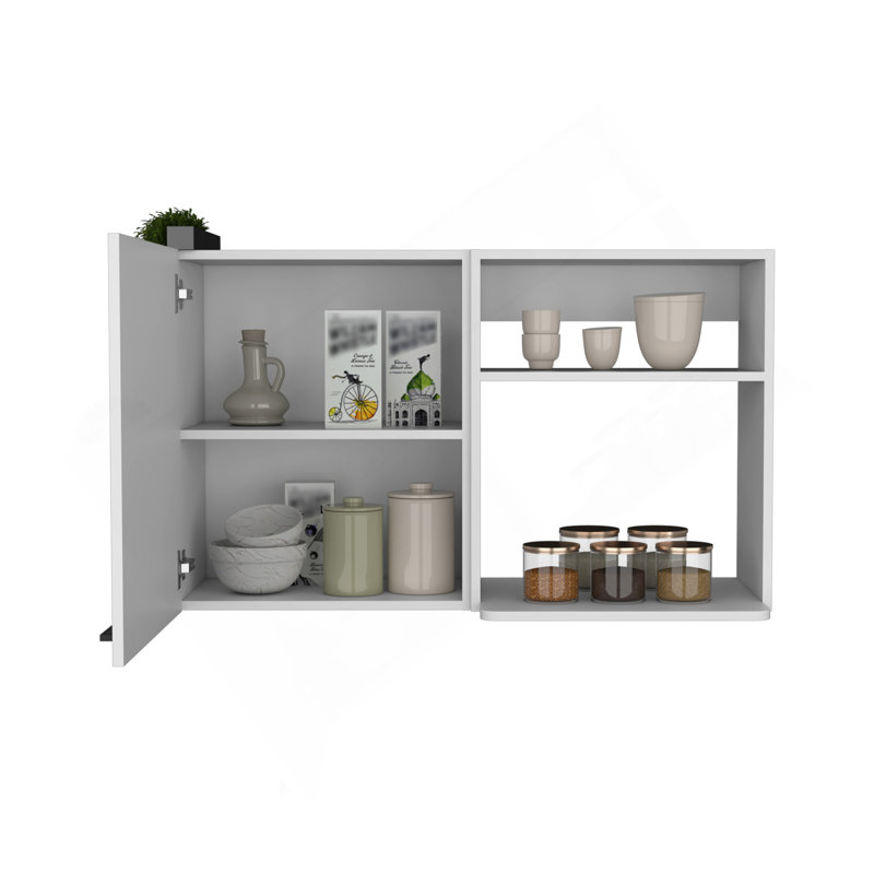 Armoire de cuisine murale Burwood, finition blanche, Blanc
