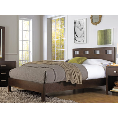 Loucas Riva Wood Bed In Chocolate Brown