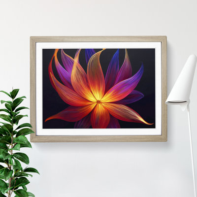 Bright Modern Flower - Single Picture Frame Print