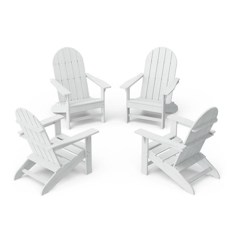 Freedom 4-Piece Traditional Adirondack Conversation Set, White