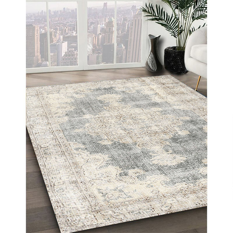 Tapis traditionnel 100% lavable à la machine 3739, Carré 4 pi